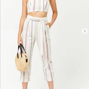 🔥🔥BUNDLE ONLY!!/Forever 21 High Waisted Paper Bag Striped Pants🔥🔥